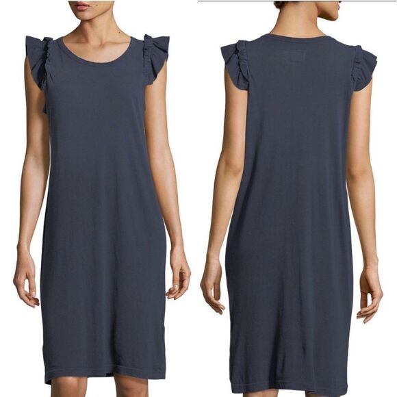 CURRENT/ELLIOTT The Ruffle Muscle Cotton Shift Dress Size 2/ Medium - Picture 1 of 7